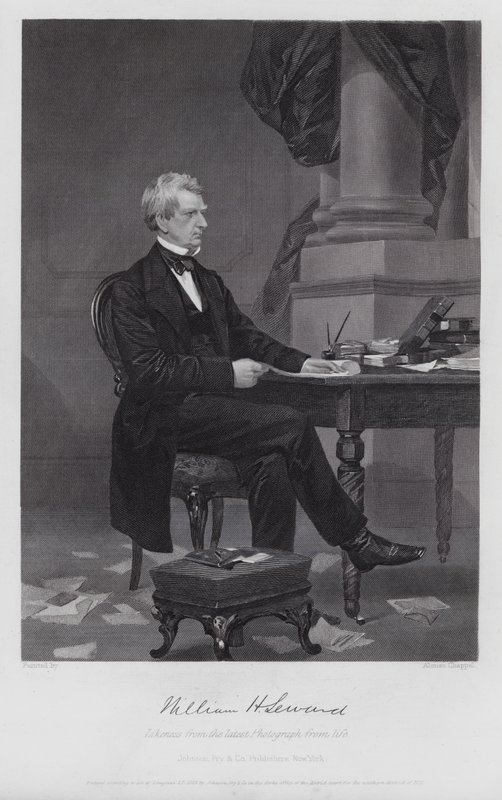 William Henry Seward (gravering) av Alonzo (after) Chappel
