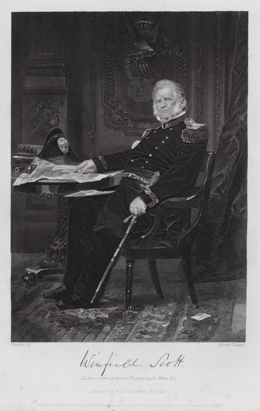 Winfield Scott (gravering) av Alonzo (after) Chappel