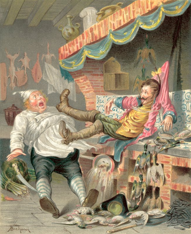 Baron Munchausens eventyr (chromolitho) av Alphonse Adolphe Bichard