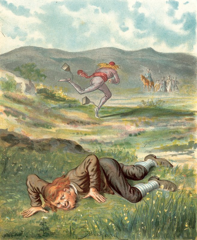 Baron Munchausens eventyr (chromolitho) av Alphonse Adolphe Bichard