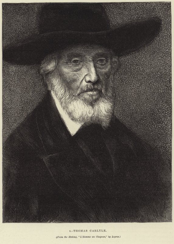 Portrett av Thomas Carlyle av Alphonse Legros