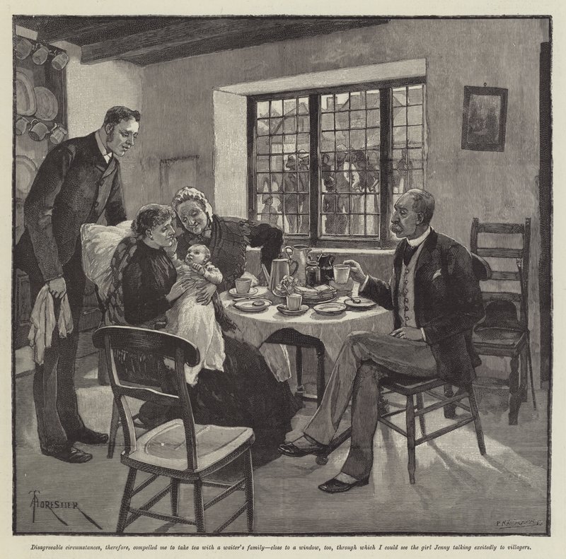 The Inconsiderate Waiter, av J M Barrie av Amedee Forestier