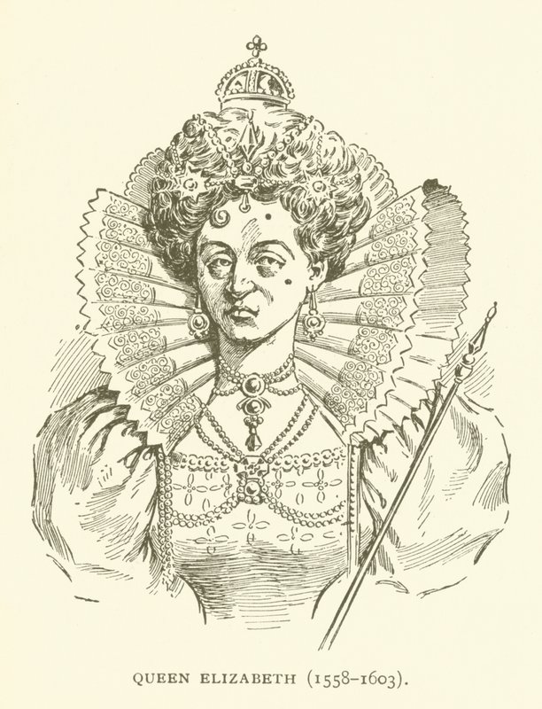 Dronning Elizabeth (1558-1603) av American School