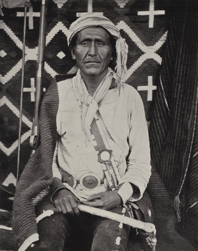 En Navajoe-indianer (s/hvitt-bilde) av American Photographer (after)