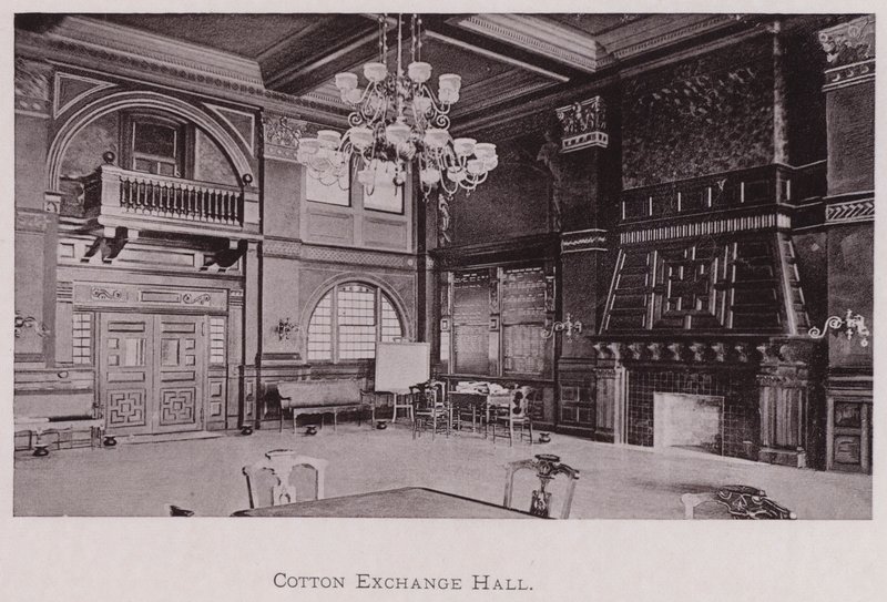 Cotton Exchange Hall (s/hvitt bilde) av American Photographer (after)
