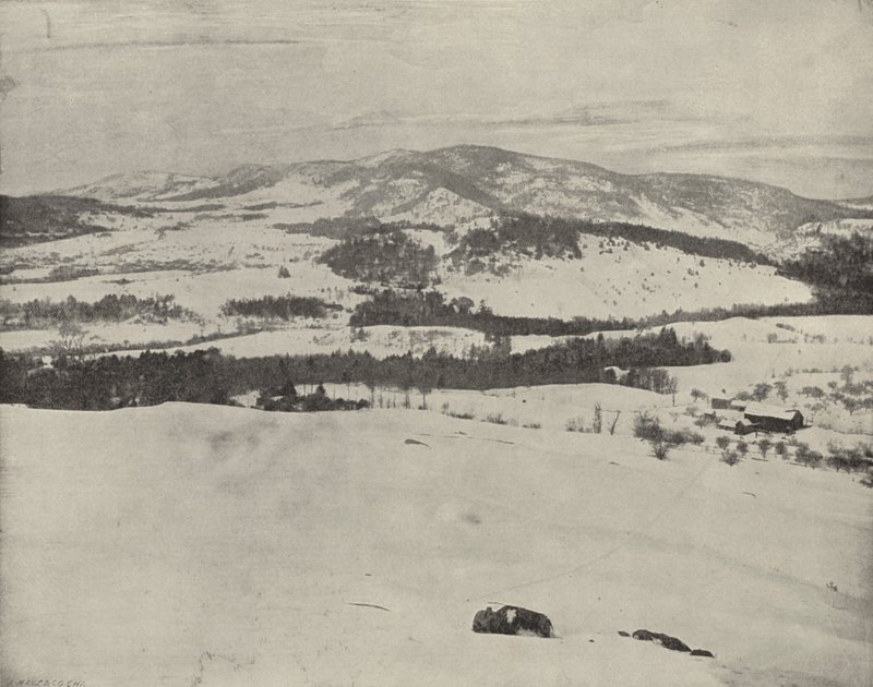 Green Mountains of Vermont (s/hvitt bilde) av American Photographer (after)