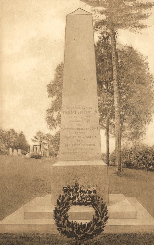 Tomb of Thomas Jefferson (s/hv-bilde) av American Photographer (after)