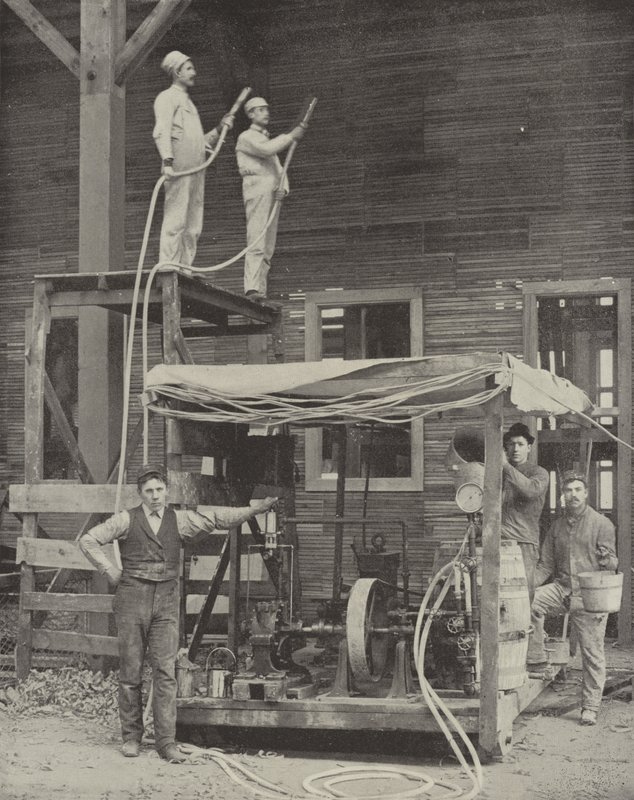 Maling av de store bygningene av American Photographer