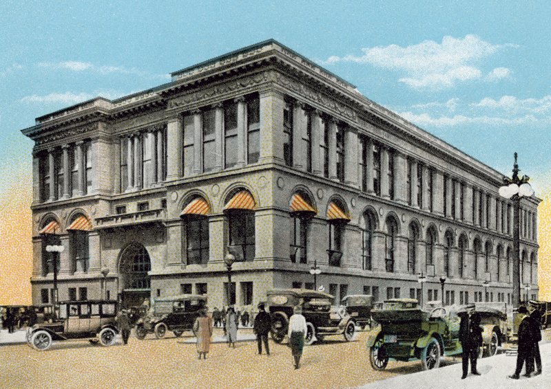 Offentlig bibliotek (farget bilde) av American Photographer