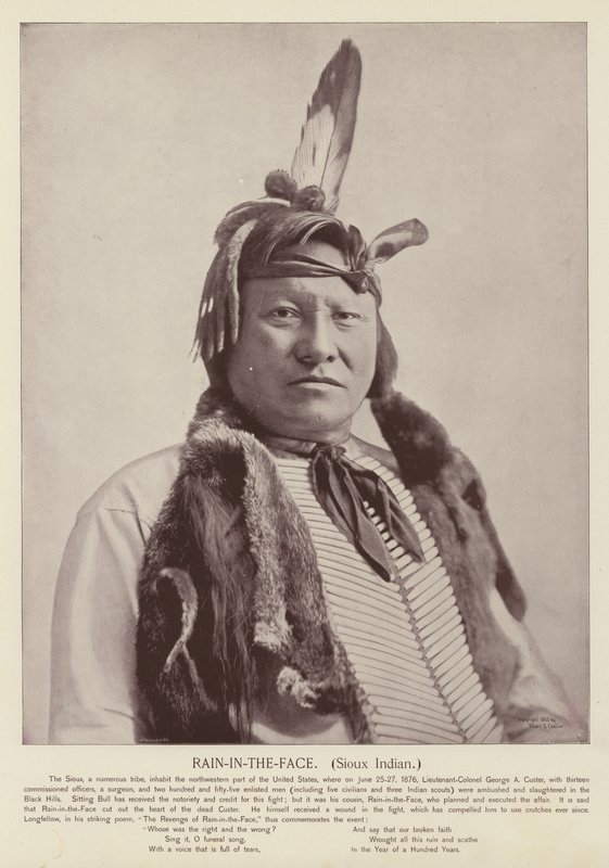 Regn-i-ansiktet, Sioux-indianer av American Photographer