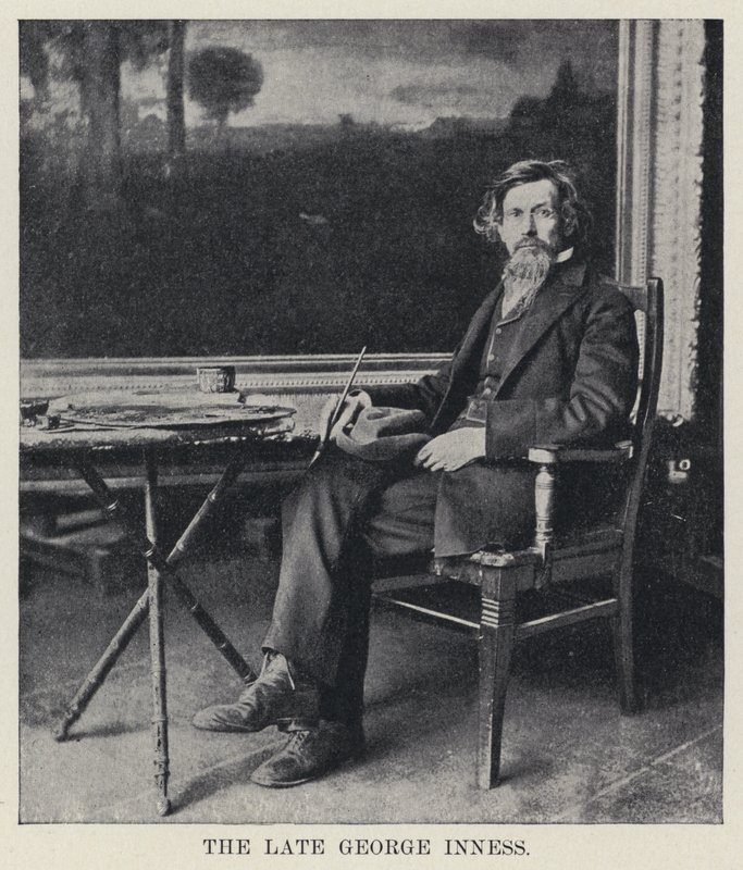 Den avdøde George Inness (s/hvitt-bilde) av American Photographer