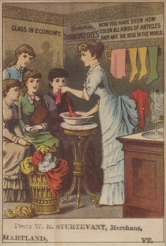 Annonse for diamantfarger (litho-farge) av American School