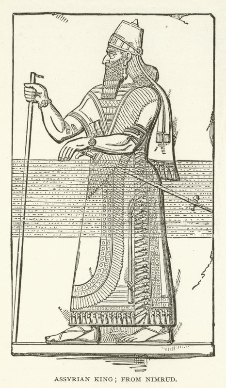 assyrisk konge; fra Nimrud av American School