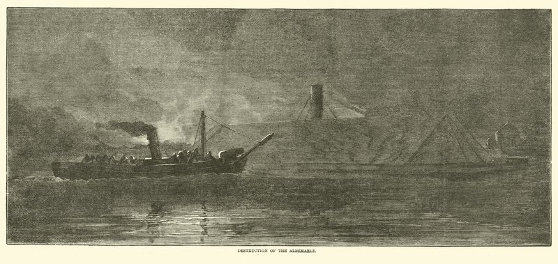 Ødeleggelse av Albemarle, oktober 1864 av American School