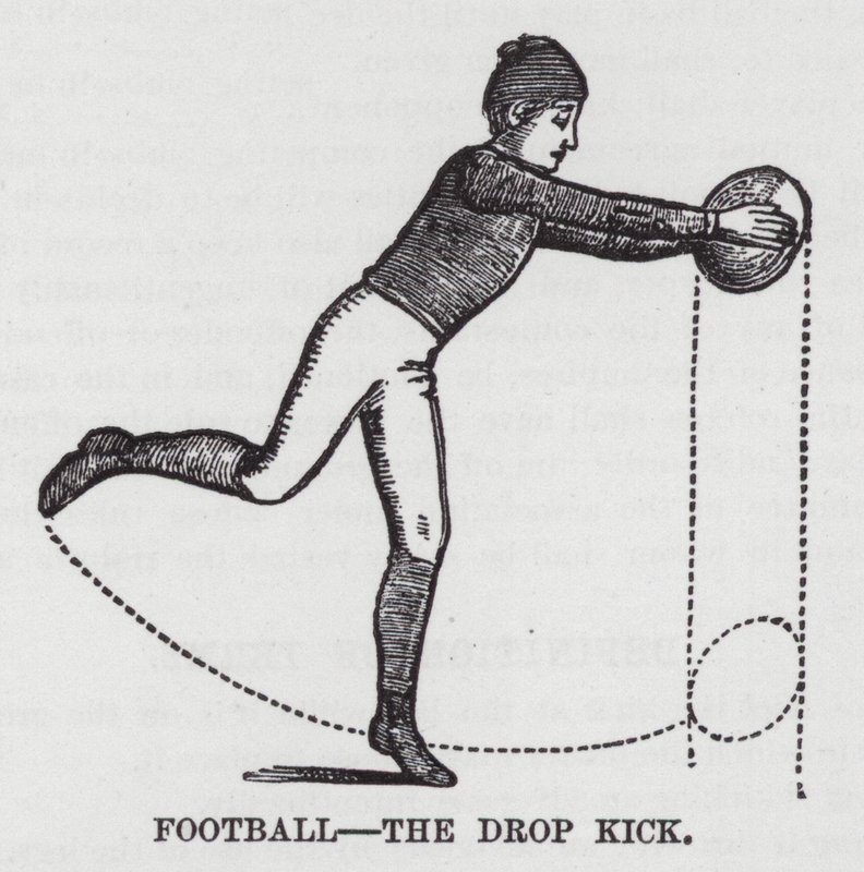 Football, the Drop Kick (gravering) av American School
