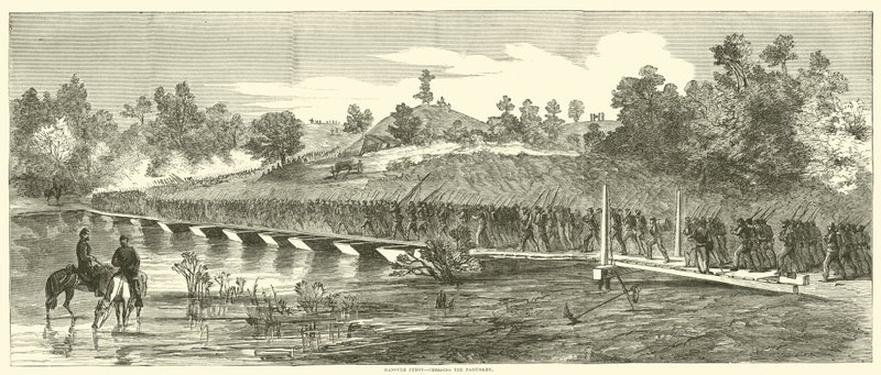 Hannover Ferry, krysser Pamunkey, juni 1864 av American School