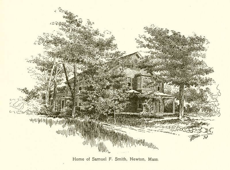 Hjemmet til Samuel F. Smith, Newton, Mass av American School