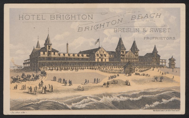 Hotel Trade Card (farget gravering) av American School