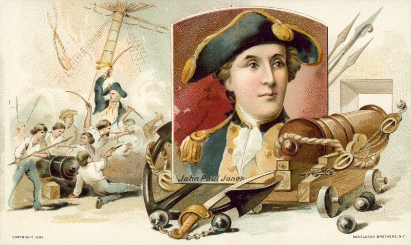 John Paul Jones (chromolitho) av American School