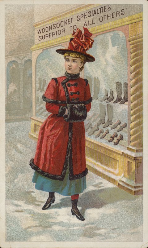 Lady Window Shopping i snø av American School