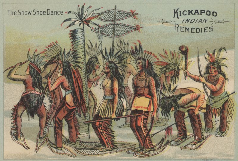 Snøskodansen (chromolitho) av American School