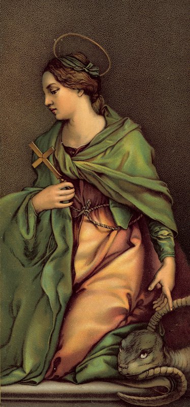 St Margherita (chromolitho) av Andrea del Sarto
