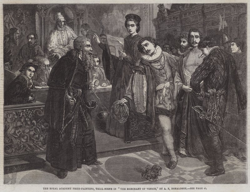 Prøvescene i The Merchant of Venice av Andrew Brown Donaldson