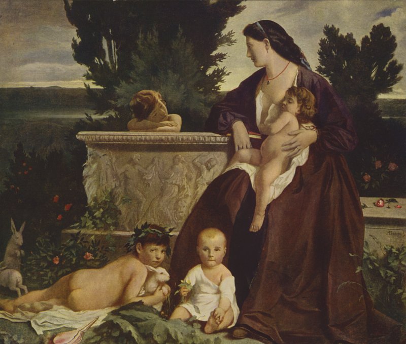 Mors lykke (oljemaleri) av Anselm Feuerbach