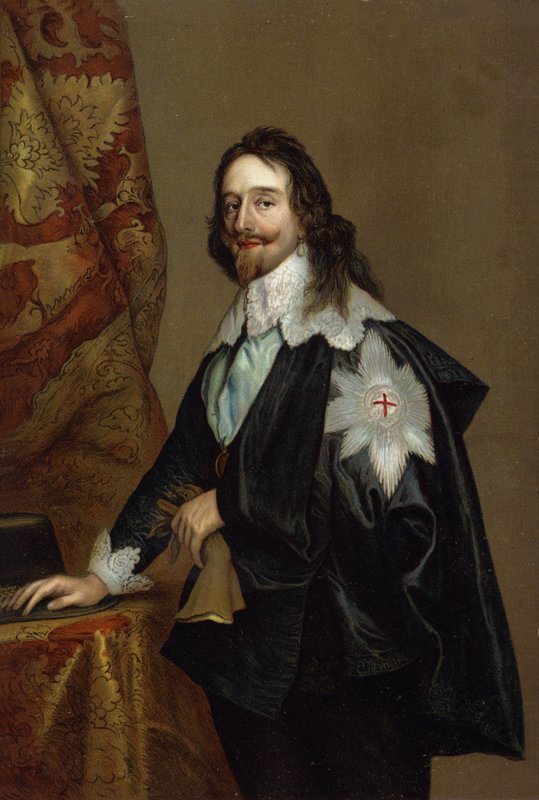 Charles I (chromolitho) av Anthony van Dyck