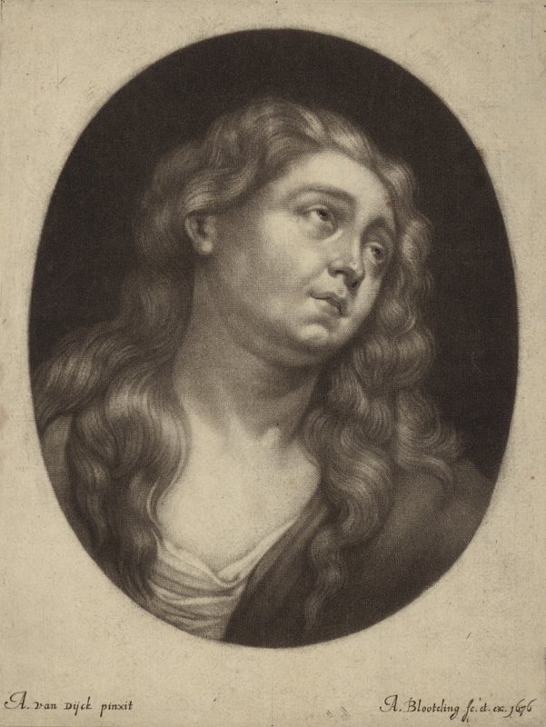 Hodet til Maria Magdalena av Anthony van Dyck