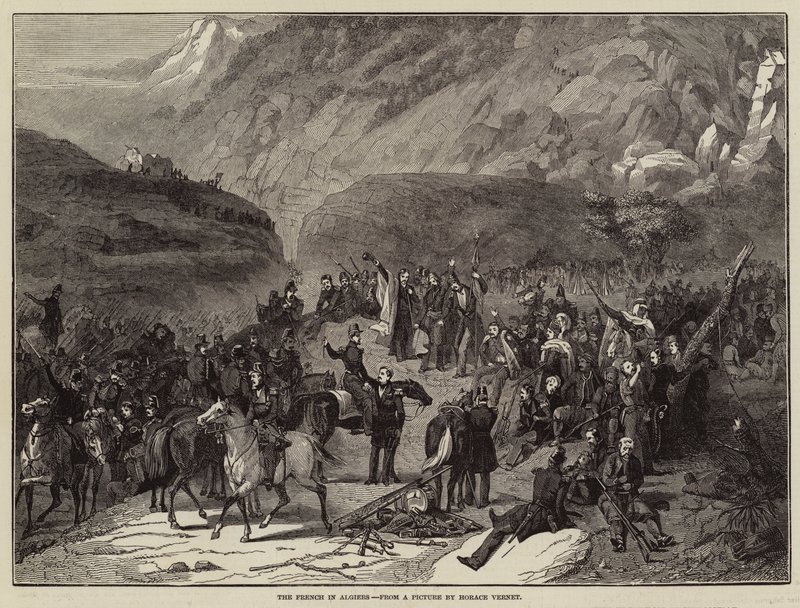 Franskmennene i Alger av Antoine Charles Horace Vernet