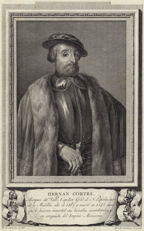 Hernan Cortez av Antonio Carnicero
