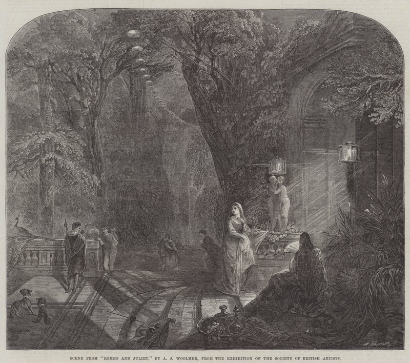 Scene fra Romeo og Julie av Arthur Joseph Woolmer