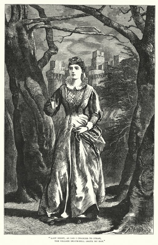 Cumnor Hall (gravering) av Arthur (after) Hopkins