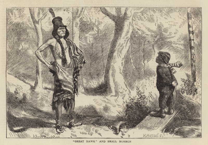Great Hawk og Small Mormon av Arthur Boyd Houghton