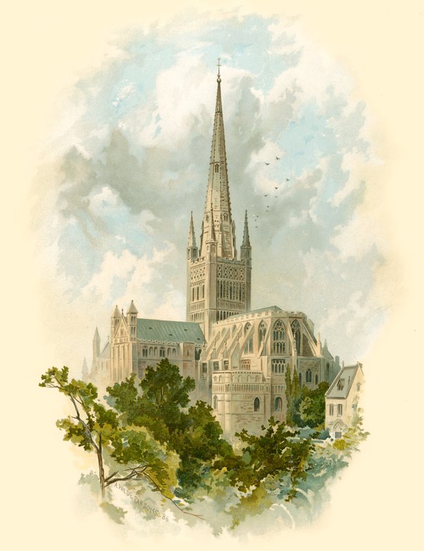 Norwich Cathedral, Sørøst av Arthur Wilde Parsons