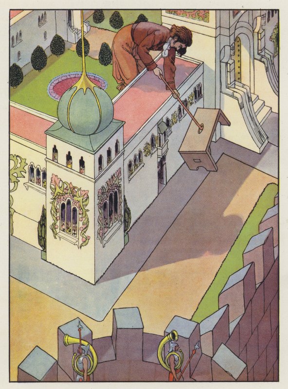 Illustrasjon for Gullivers Travels av Jonathan Swift av Artus Scheiner
