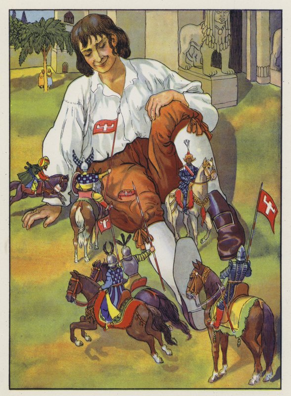 Illustrasjon for Gullivers Travels av Jonathan Swift av Artus Scheiner