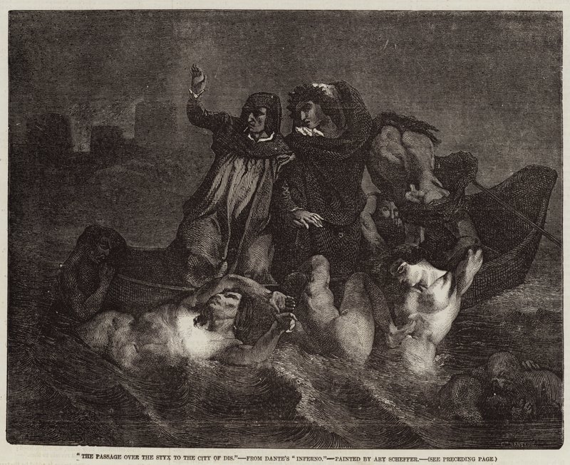 Passasjen over Styx til byen Dis av Ary Scheffer