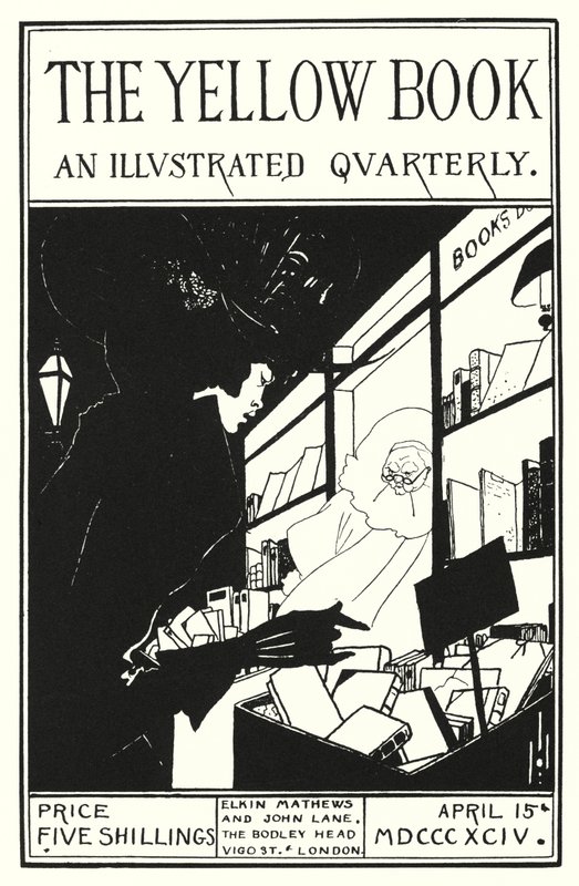 Design for omslaget til The Yellow Book-prospektet av Aubrey Beardsley