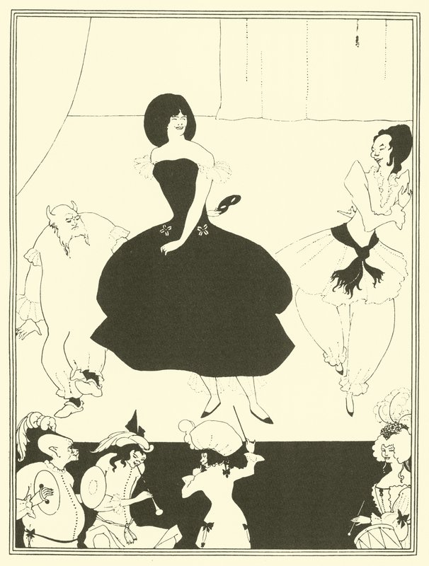 Komedie Ballet of Marionettes (litografi) av Aubrey (after) Beardsley