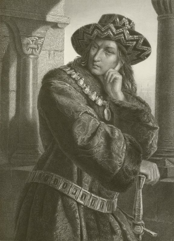 Karl VII (gravering) av August Friedrich Pecht