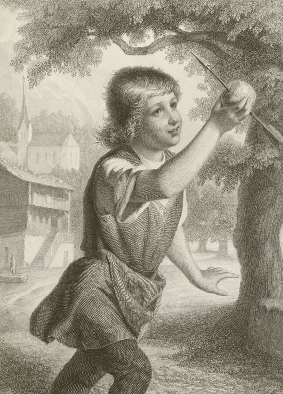 Tell's Boy (gravering) av August Friedrich Pecht