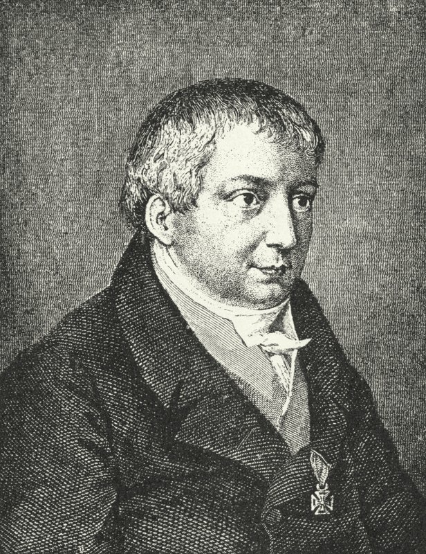 Friedrich Schlegel , tysk poet (gravering) av Augusta von Buttlar