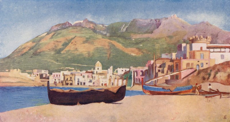 Forio Ischia (farge litho) av Augustine Fitzgerald