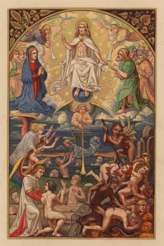Den siste dommen (chromolith) av Austrian School