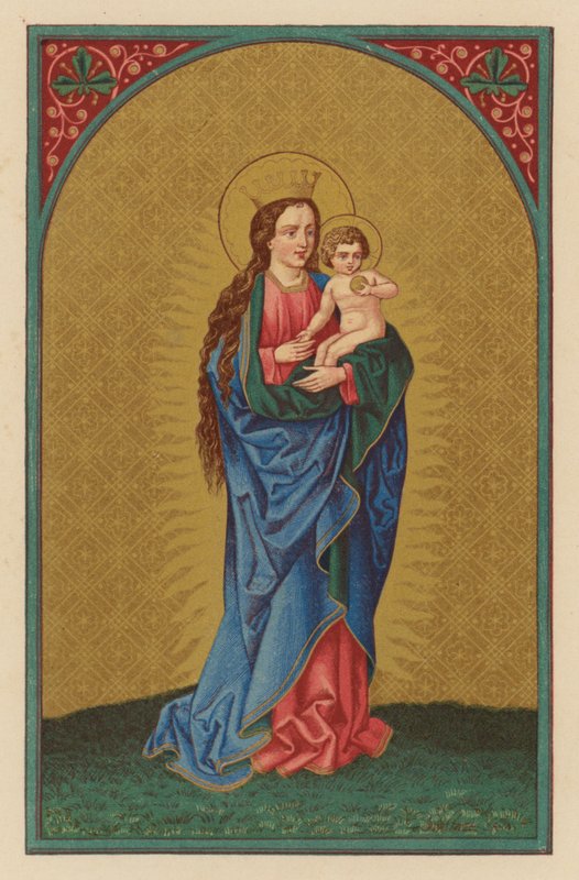 Queen of Heaven (chromolith) av Austrian School