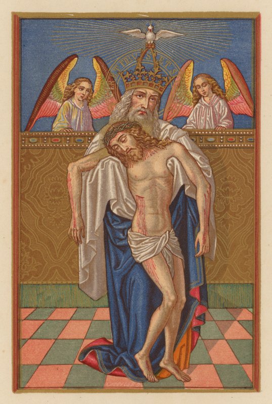 SS Trinitas (chromolitho) av Austrian School