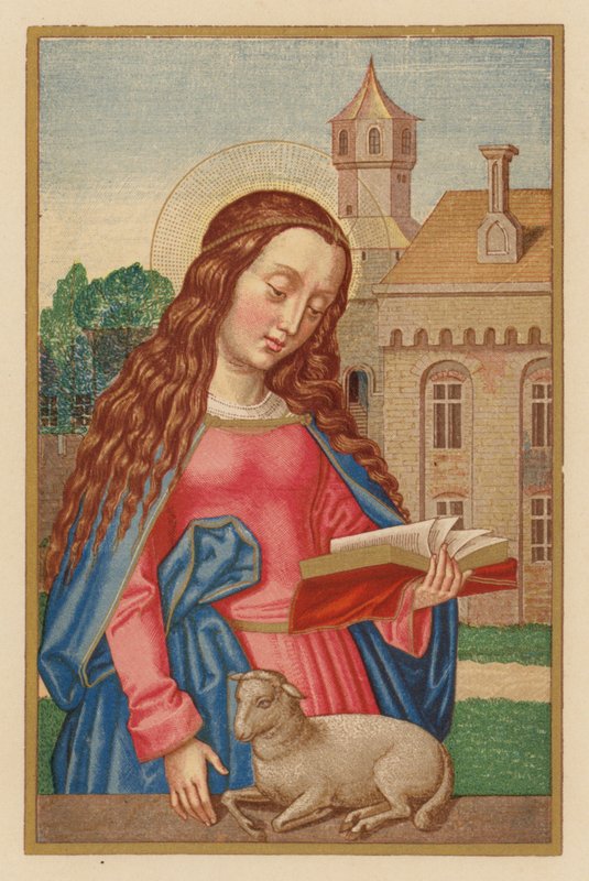 S Agnes (chromolitho) av Austrian School