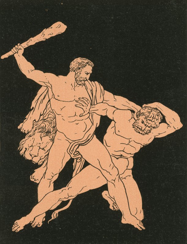 Hercules og Cacus av Bartolomeo Pinelli